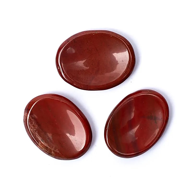 Worry Stones Červený jaspis --balení 3ks - 5,5x4x1,5cm