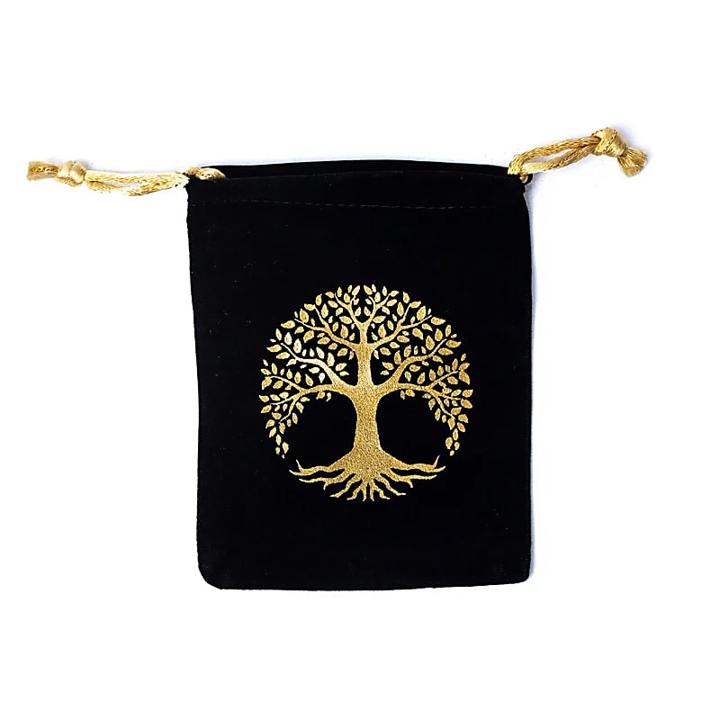 Velvet Pouch Tree Of Life --package Of 10 Pcs - 10x11cm