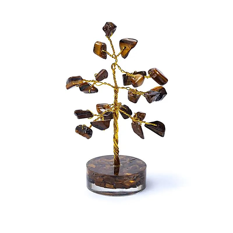 Ädelstensträd Tigeröga - ±8cm Paket med 4 st
