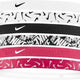 Conjunto de bandanas Nike pacote com 6 mistura branco-rosa-preto