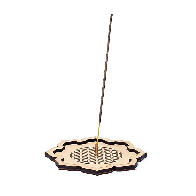Røgelseholder Flower Of Life --sæt med 2 stk - 15cm