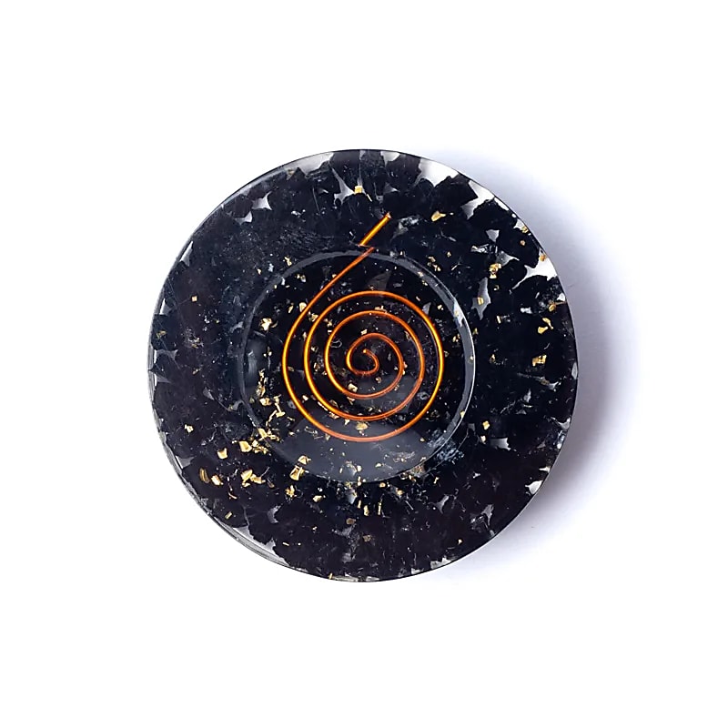 Orgonite Gemstone Sphere Stand Black Tourmaline - 6cm Paket med 3 st