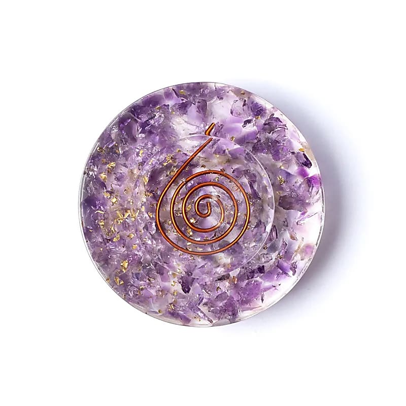Orgonit-Edelsteinkugelständer Amethyst - 6 cm, Packung mit 3 Stück
