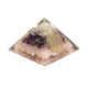 Triângulo Dourado Pirâmide Orgonite Com Flor Da Vida - ±7,5cm