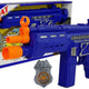 Police Gun Set Badge Navy Blue Sound Light Effects 37cm