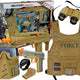 Military Set Weapon Mask Binoculars Vest Compass