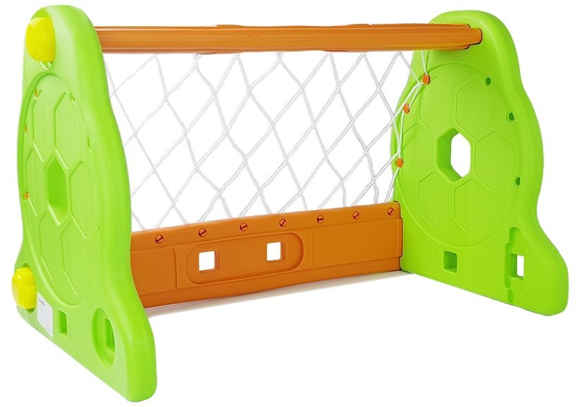 Groen en oranje voetbaldoel voor kinderen