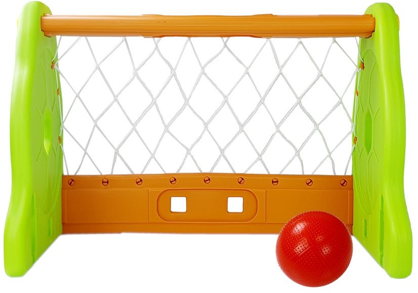Groen en oranje voetbaldoel voor kinderen