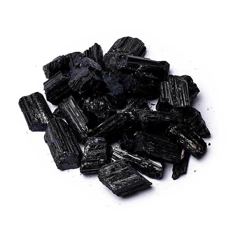 Turmalina negra en bruto: ±1000 g; ±4-6cm