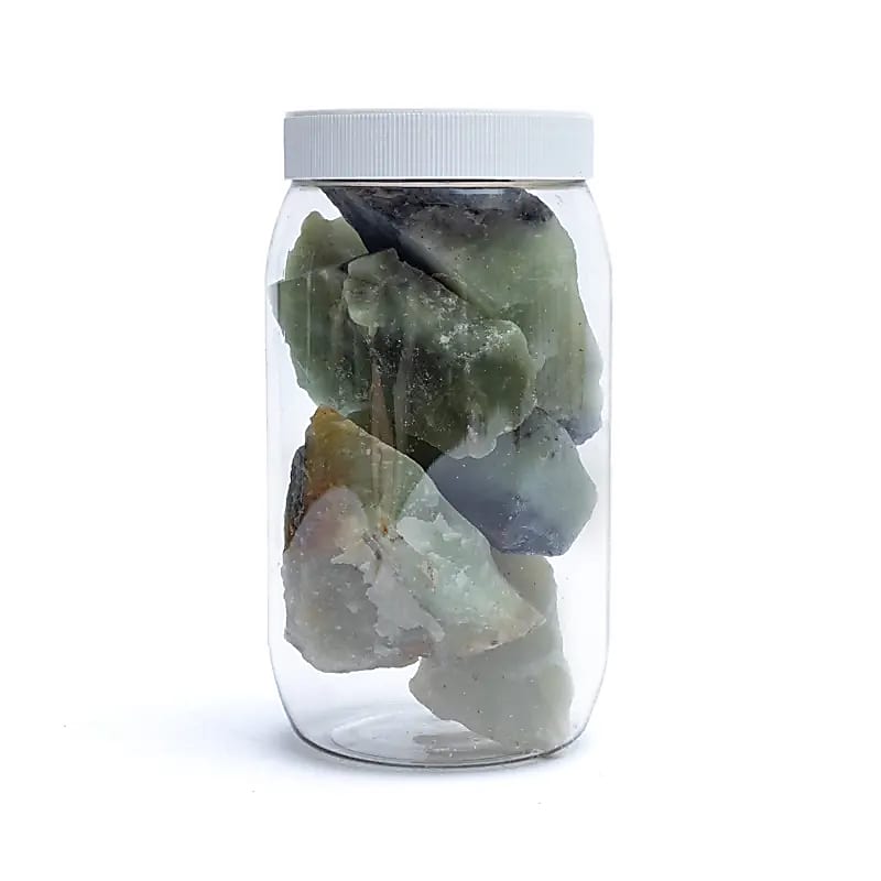 Ruwe nieuwe Jade (serpentijn) - ±3-8cm; ±1000g