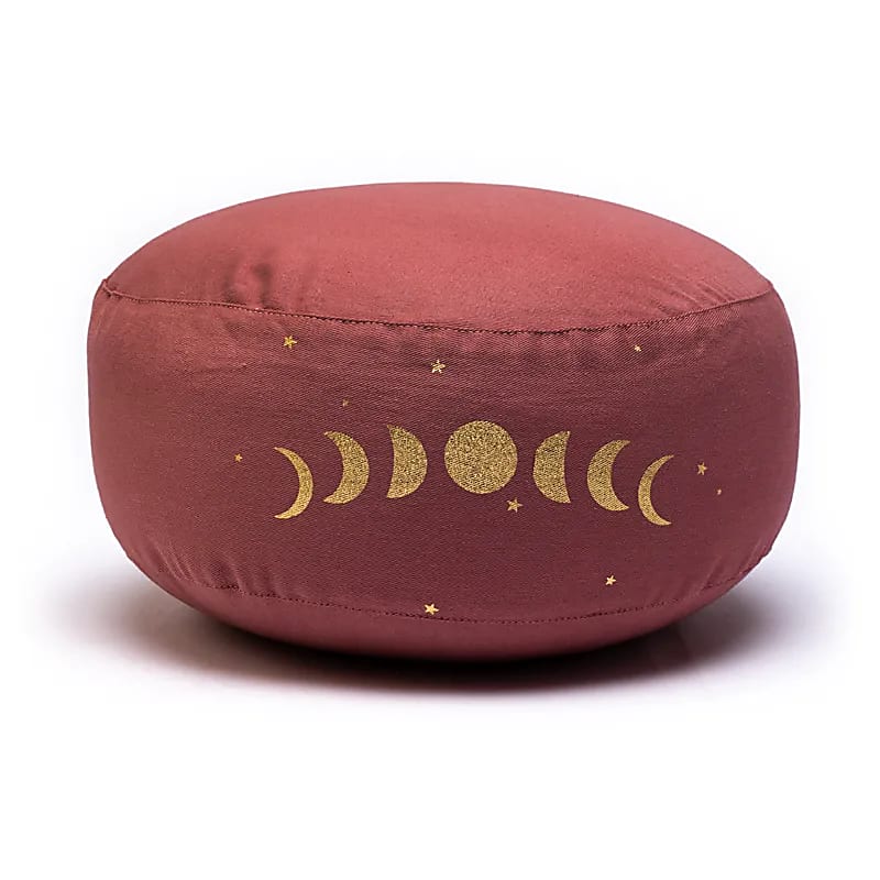 Cuscino da meditazione Fasi lunari in cotone organico (ocs) - 33x17 cm; ±2300 g