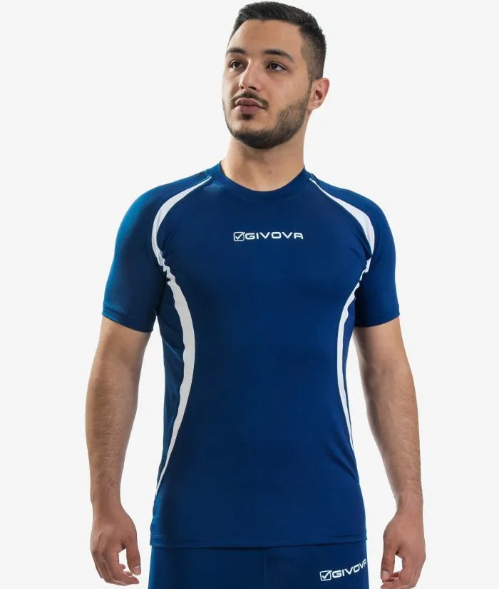 Running T-shirt Unisex Givova Running Blue-white Blue