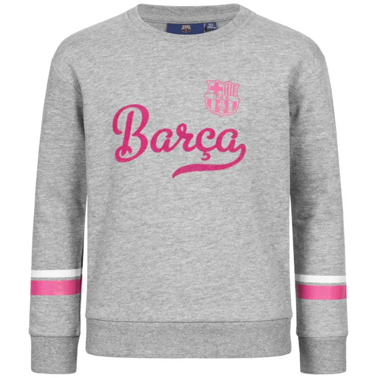 Sudadera Infantil Fc Barcelona Gris
