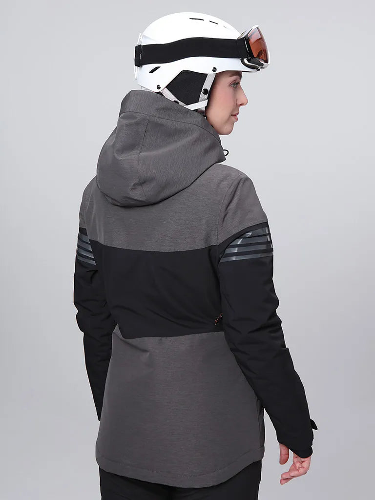 Jachetă de schi pentru femei Loap Lawela Black-dgray Black