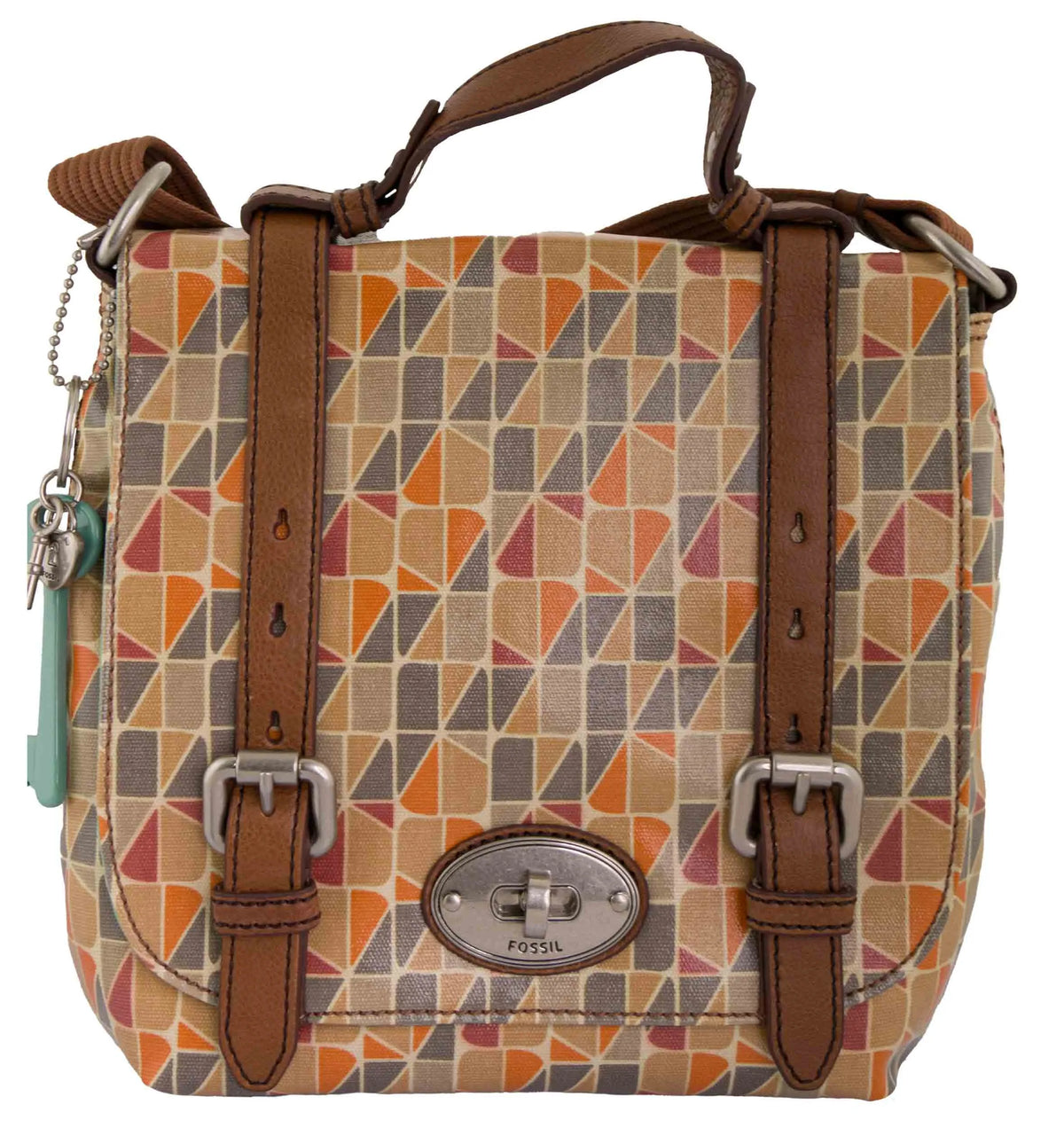Women's Handbag Fossil Wmns Handbag Key Per Org Flap Mix