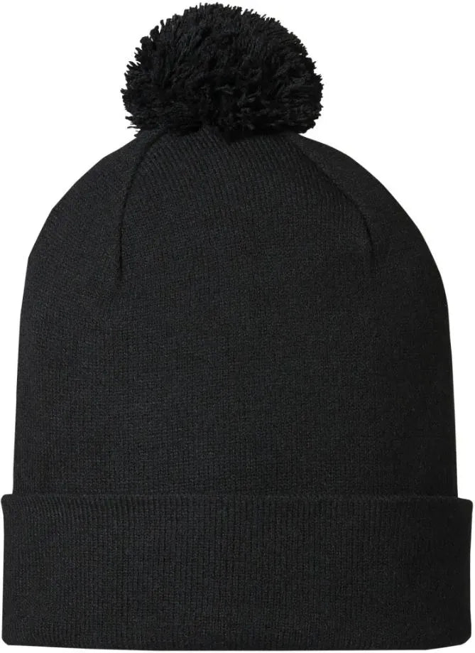Elevate Unisex Olivine Grs Genbrugsbeanie Sort vinterhat