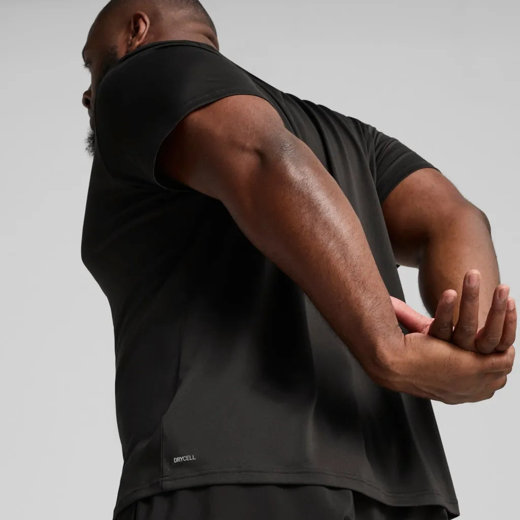 Heren Puma Ess Solid Cat Tee zwart