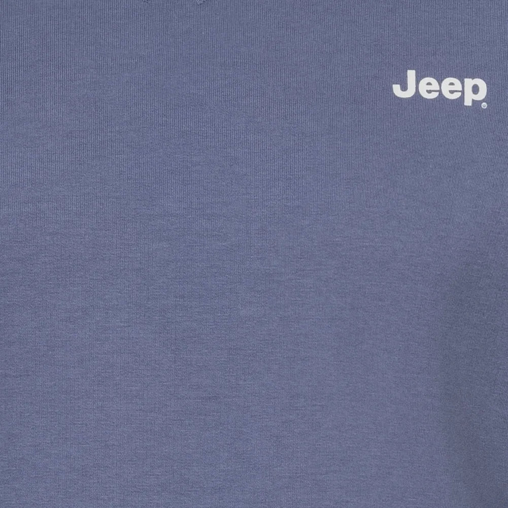 Hanorac cu gât rotund pentru bărbați Jeep Albastru