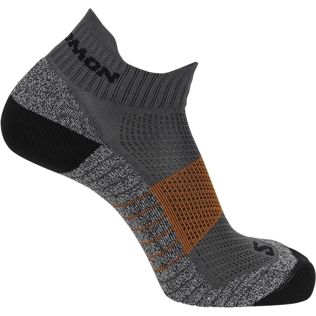 Socks Salomon Unisex Aero Ankle Dx+sx 1p Ebony/scarlet Ibis/black Grey