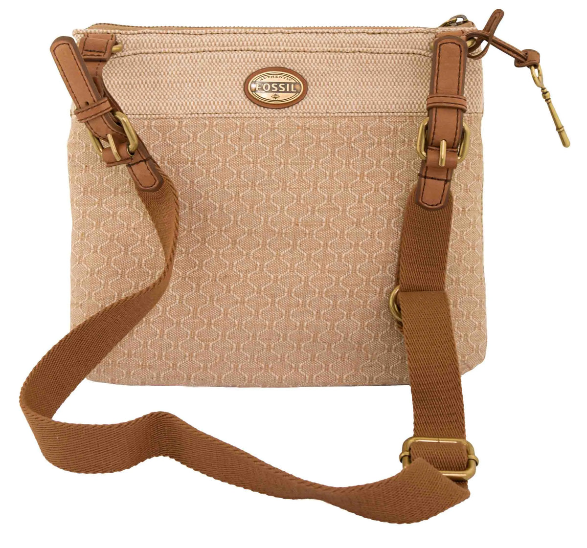 Handbag Fossil Wmns Shoulderbag Explorer Crossbody Beige