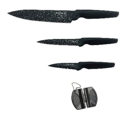 Knife Set 3+1 Royalty Line Black