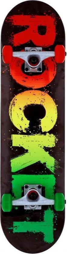 Skateboard Rocket Rasta Fade 8 In Mix