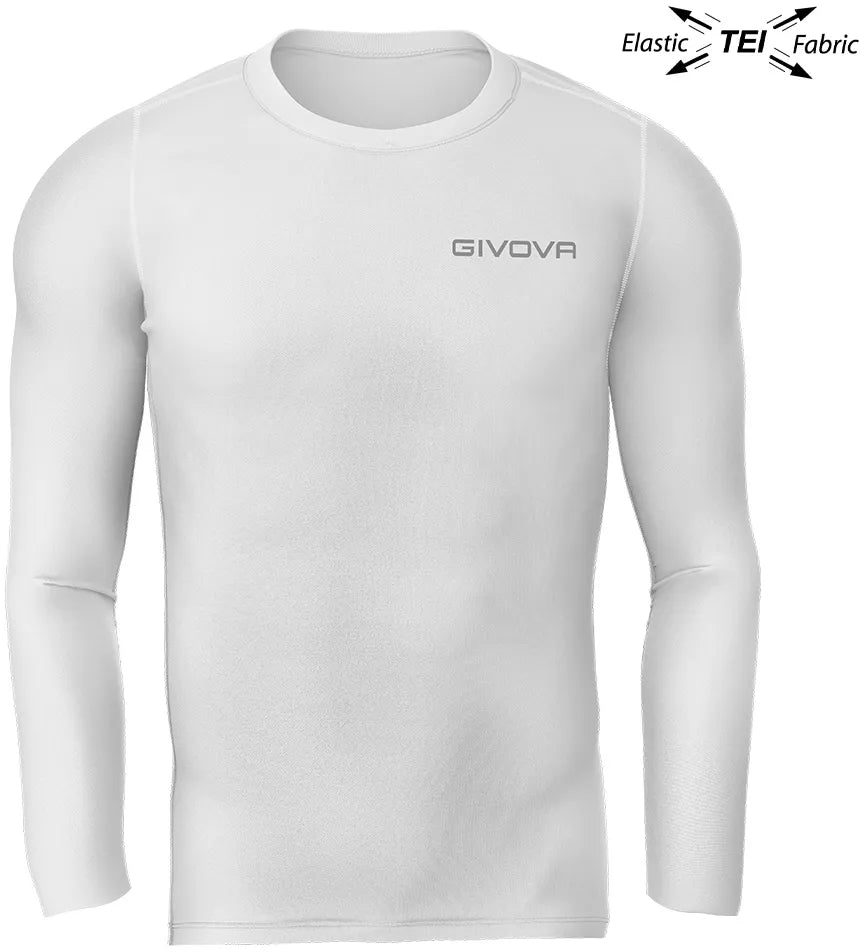 Camiseta funcional givova corpus 3 maglia intima elastica branca 2xs