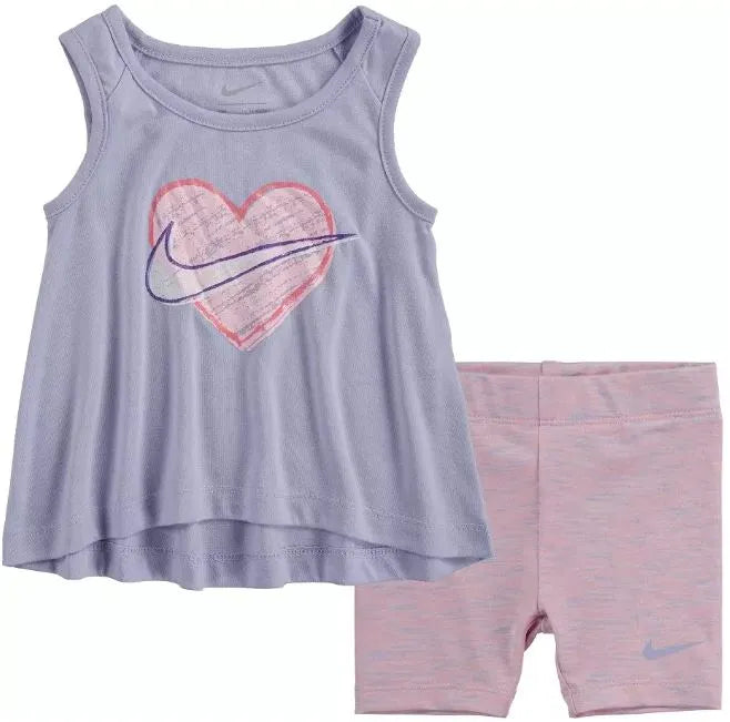 Nike Bici Tank & Space Dye gyerekkészlet fehér