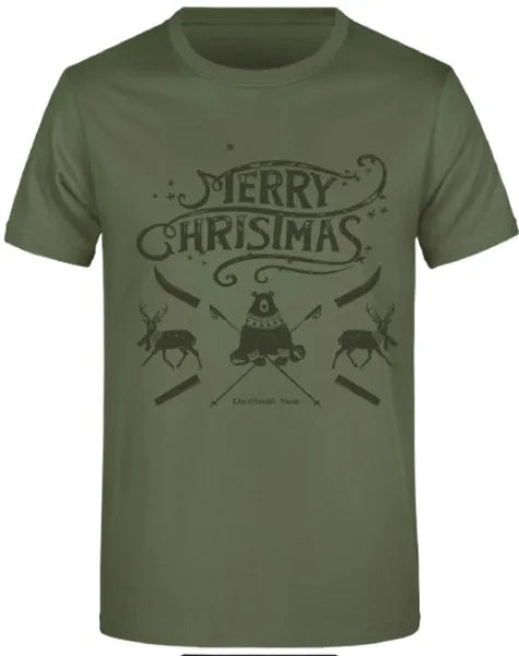 Camiseta Hombre Jm Christmas Verde Oliva