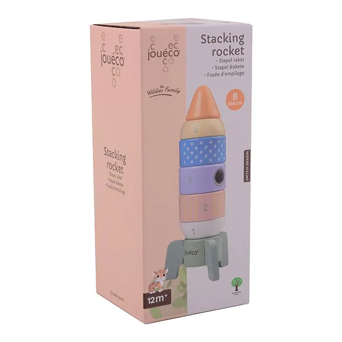 Дървена ракета Joueco Wildies Family Stacking Rocket