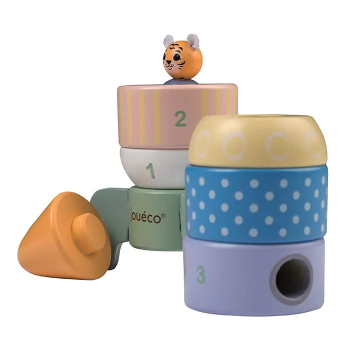 Дървена ракета Joueco Wildies Family Stacking Rocket