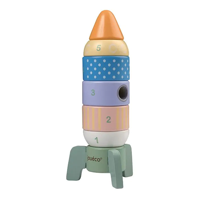 Joueco Wildies Family Wooden Stacking Rocket
