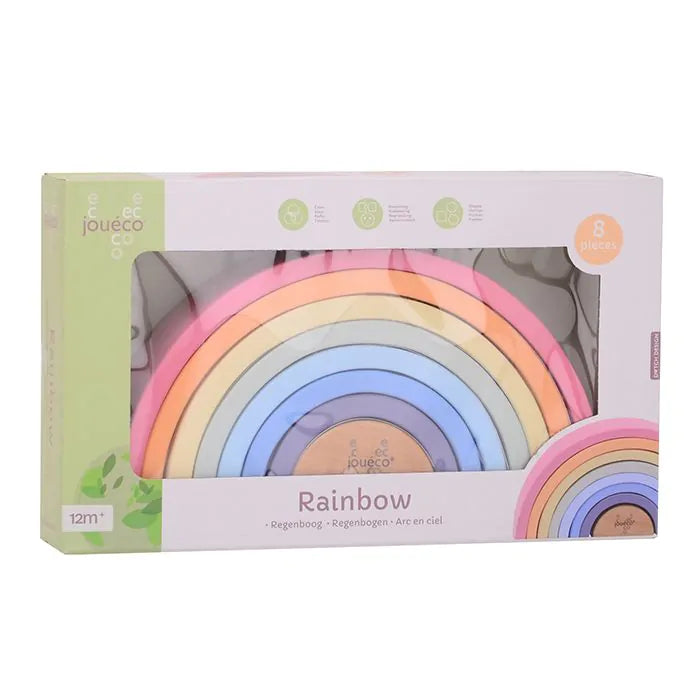 Joueco Wooden Rainbow Building Blocks