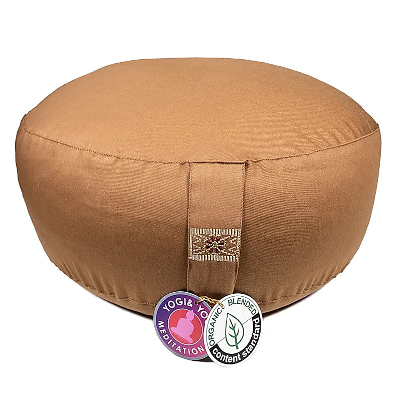 Meditation Cushion Brown Organic Cotton (ocs) - 33x17cm; ±2300g
