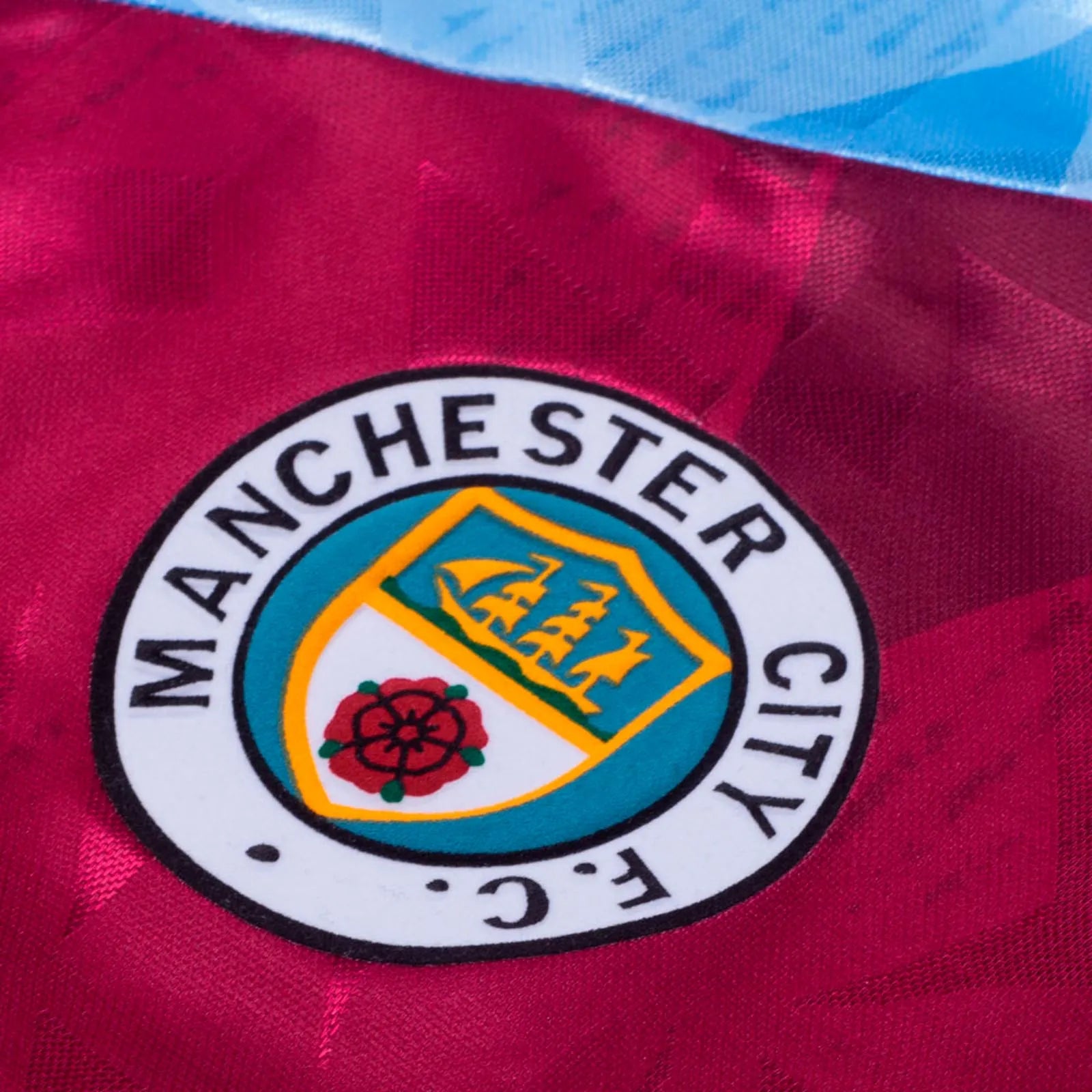 Trikot Manchester City Herren Mcfc Fw 1990 Mash Up T-Shirt Burgunder Mix