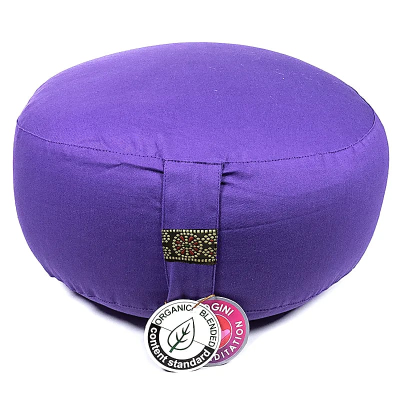 Meditation Cushion Purple Organic Cotton (ocs) - 33x17cm; ±2300g