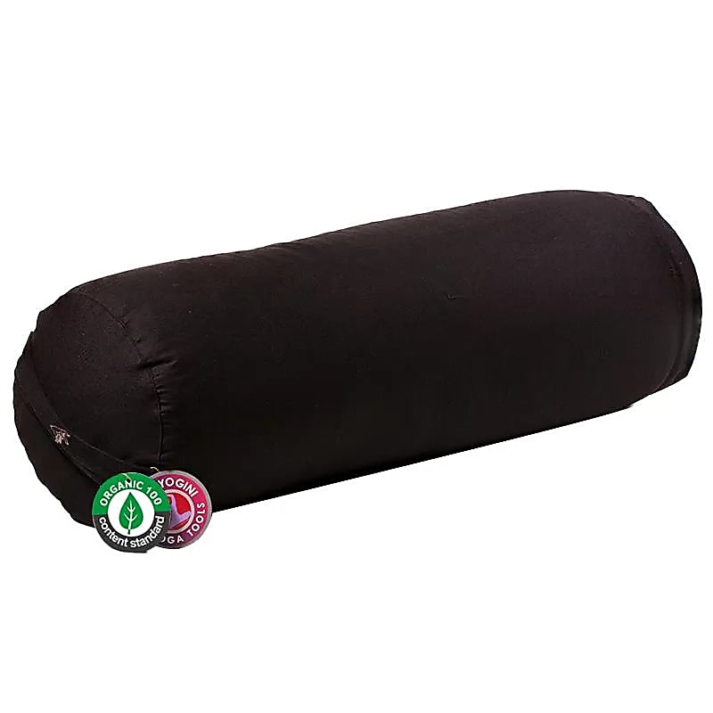 Bolster Redondo Algodão Orgânico Preto (ocs) - 60x16cm; ±2300g