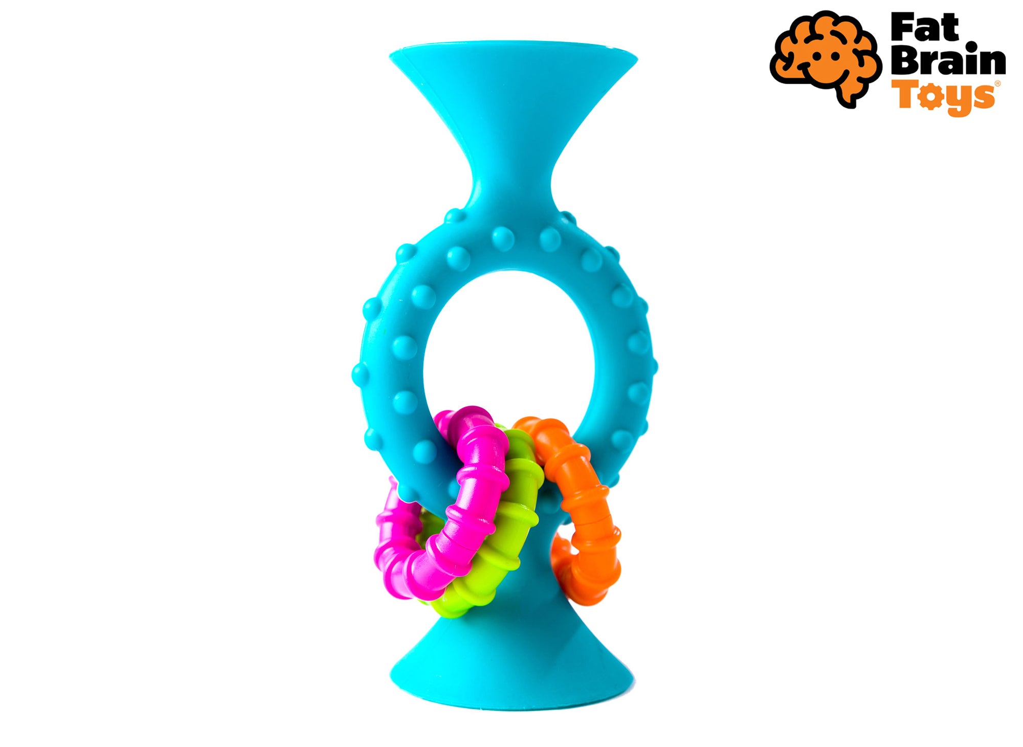 Fat Brain Rattle Pipsquiz Loops Kék 13 cm