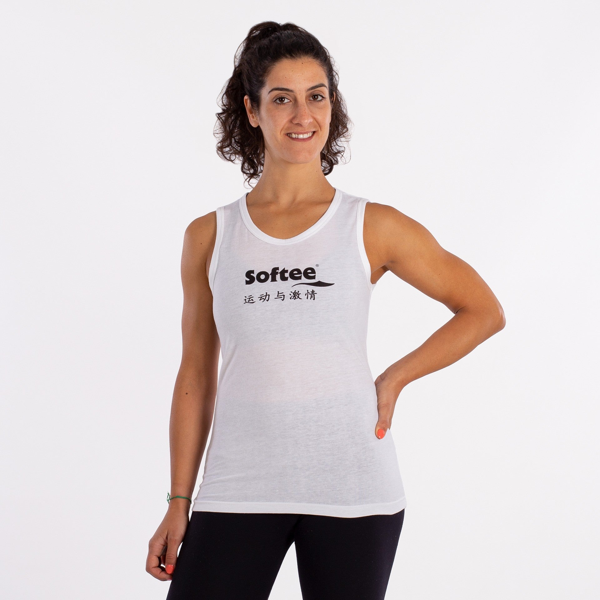 T-shirt sans manches Softee Momentum pour femme blanc