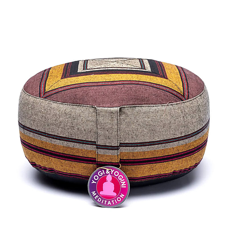 Cuscino da meditazione Modello Grigio/Giallo Multi - 33x17 Cm