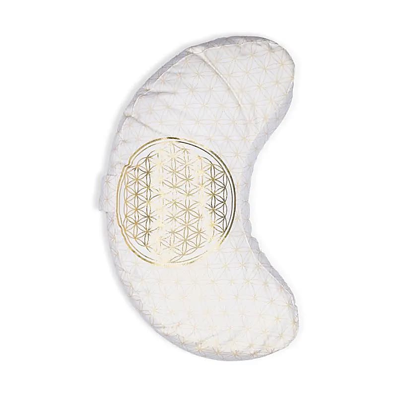 Meditációs párna Flower Of Life Crescent Organic Cotton (ocs) - 37x17x13cm; ±1210g