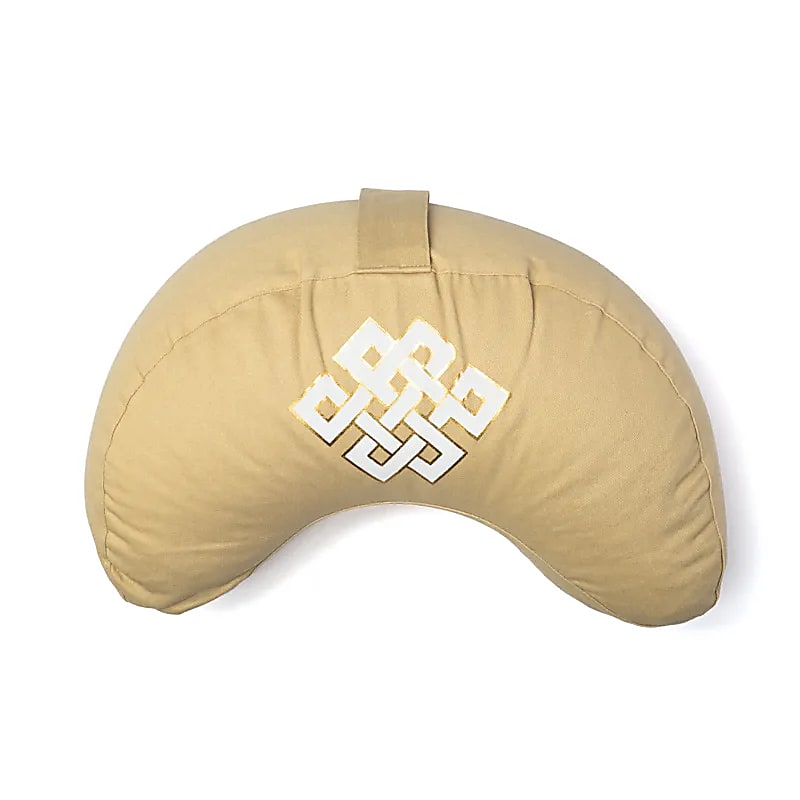 Meditatiekussen Rond Infinity Teken Beige Biokatoen (ocs)