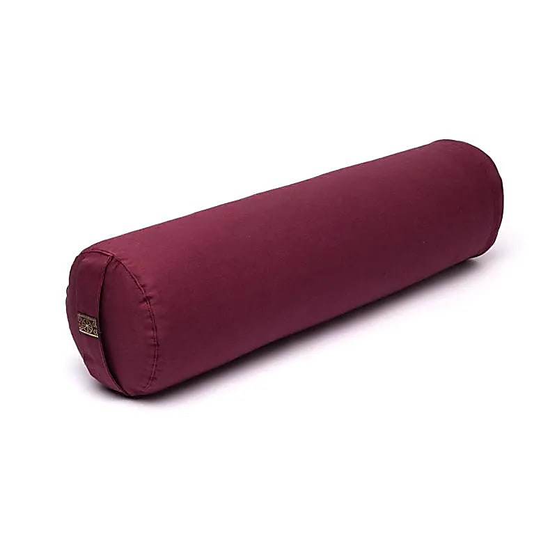 Bolster Redondo Leve Beringela Algodão Orgânico (ocs) - 60x16cm