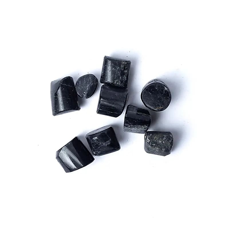 Black Tourmaline Tumbled Stones A Quality -- ±15-35cm; ±250g - ±1.5-3.5cm; ±250g