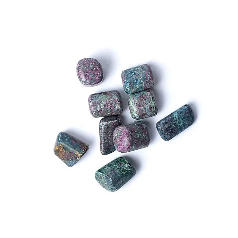 Ruby In Fuchsite Tumbled Stones A Quality -- ±15-35cm; ±300g - ±1.5-3.5cm; ±300g