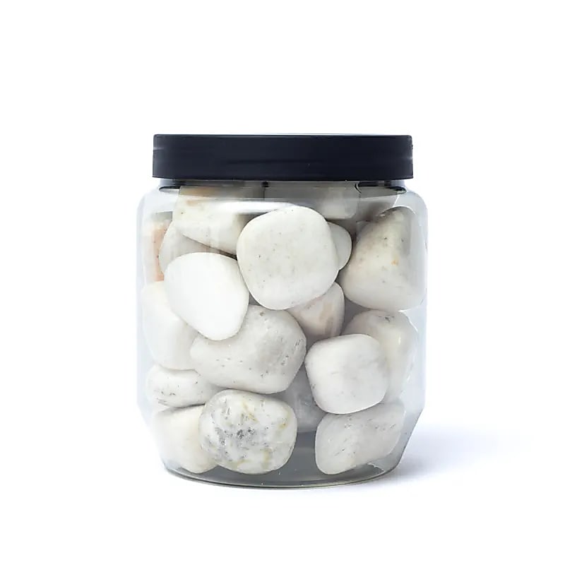 Scolecite Tumbled Stones A Quality -- ±15-35cm; ±500g - ±1,5-3,5cm; ±500g