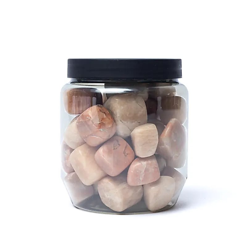 Moonstone Tumbled Stones A Kvalita -- ±15-35cm; ±500g - ±1,5-3,5cm; ± 500 g