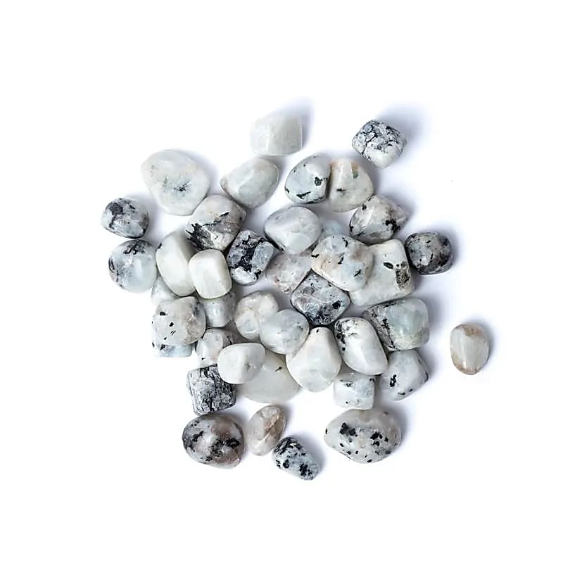 Piedras rodadas piedra lunar arcoíris Calidad A: ±15-35 cm; ±500 g - ±1,5-3,5 cm; ±500g