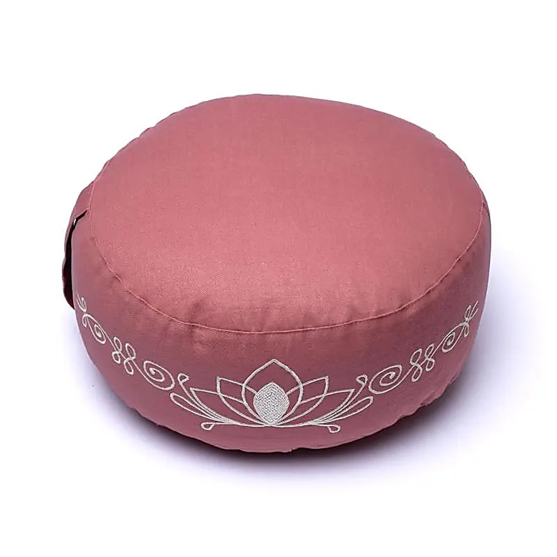 Meditačný vankúš staroružový lotos organická bavlna (ocs) - 33x17 cm; 2100 g