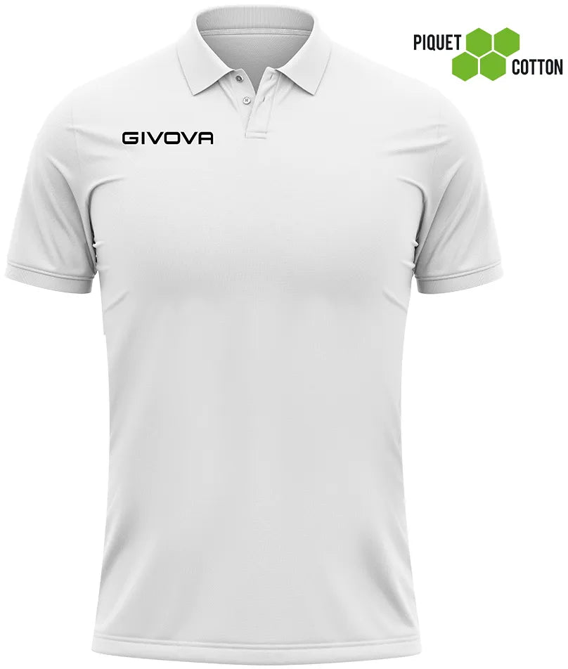 Polo Shirt Givova Polo Cotone Piquet Summer White 2xl